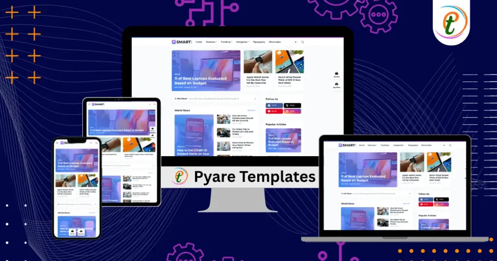 SmartMag Blogger Template homepage grid and responsive magazine layout.