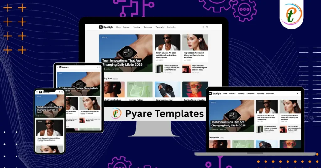 Spotlight Blogger Template homepage grid and responsive design.