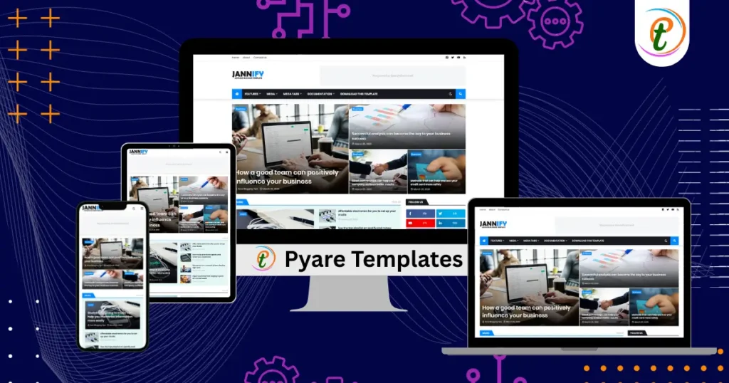 Jannify magazine-style Blogger template screenshot