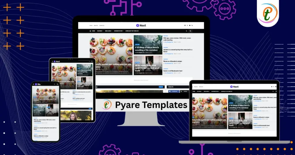 Next Blogger Template preview showing clean, responsive magazine layout