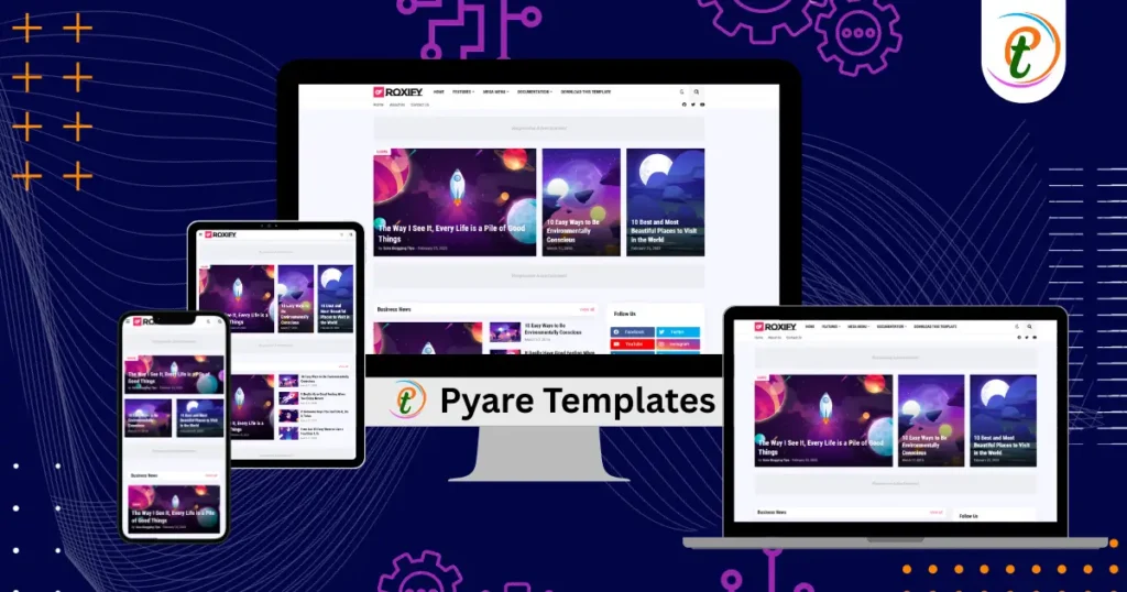 Roxify multipurpose Blogger template screenshot