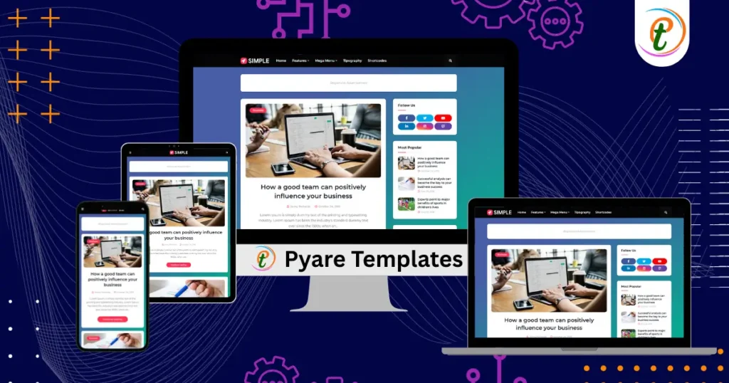 Simple Blogger Template with mega menus, responsive layout, multiple ad zones, dark mode