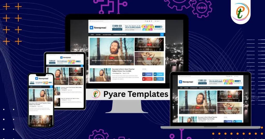 New Spread Blogger Template demo layout