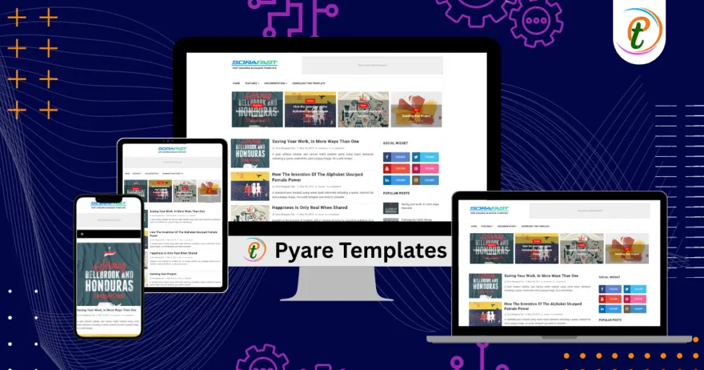 Sora Fast Blogger template preview clean layout