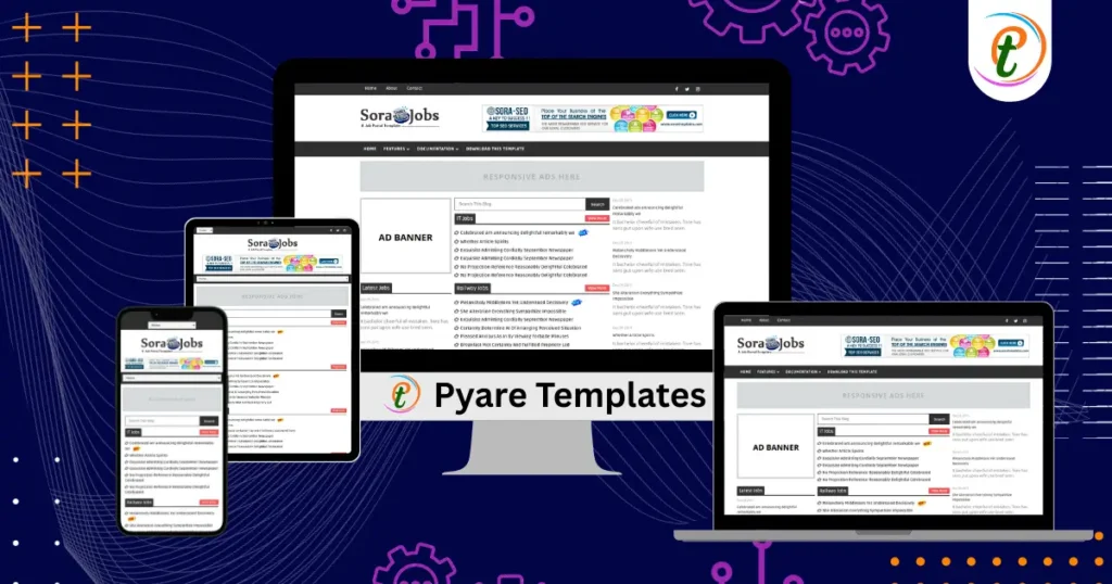 Sora Jobs Blogger Template job‑portal layout
